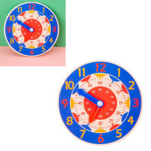 Colorful Wooden Cognitive Clock: Educational Toy for 4-6 Year Olds