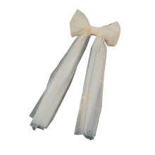 Large Christmas Meshes Bowknot Ornament For Holiday-White S