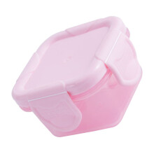 Mini contenedor de almacenamiento de alimentos de PP rosa para mascotas, medicamentos y cebos para peces.
