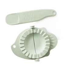Multifunctionele plastic dumplingmakerset met vullepel, groen