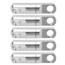 5pcs Stainless Steel 360 Rotary Swivels Fish Hook Connectors, 5#