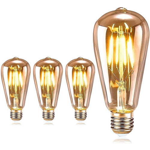 Λαμπτήρες Vintage Filament, Εξοικονόμησης Ενέργειας, Ρυθμιζόμενοι, Ρετρό Στυλ, Θερμό 1