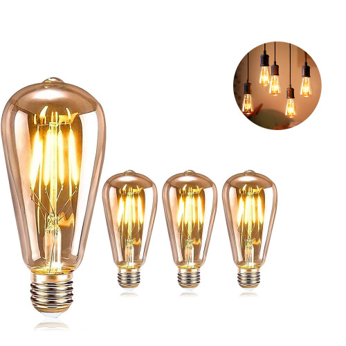 Λαμπτήρες Vintage Filament, Εξοικονόμησης Ενέργειας, Ρυθμιζόμενοι, Ρετρό Στυλ, Θερμό 2