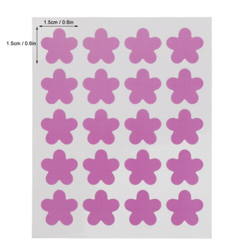 120 autocollants solaires réutilisables à détection UV - Forme de fleur - Application sûre 1