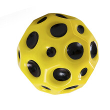 Pelota de espuma elástica amarilla de 66 mm para aliviar el estrés, jugar y hacer ejercicio.