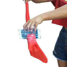 Magische sjaal door de telefoon truc speelgoed voor goochelaars, grappig feestaccessoire