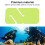 Diving Line Marker Rectangle ABS Fluorescent Green Compact Easy Visibility 3