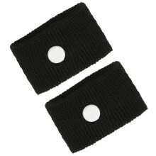 1 par armband för vuxna och barn, bärbara armband för resor, flyg, buss, svarta