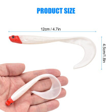 Zachte bionische vislokker voor baars, forel, crappie, zout- en zoetwater, met 3D-visogen.