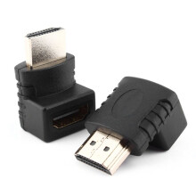 Adaptador HDMI macho a hembra de 270 grados chapado en oro compatible con 1080p a 2160p