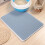 Cat Litter Mat Foldable DoubleLayer, 55x75 cm, Blue, NonSlip Bottom 1