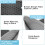 Cat Litter Mat Foldable DoubleLayer, 55x75 cm, Blue, NonSlip Bottom 2