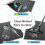 Cat Litter Mat Foldable DoubleLayer, 55x75 cm, Blue, NonSlip Bottom 3