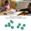 10PCS Green Plastic 20-Sided Polyhedral Dice Set Lightweight for RPG Table Games 4