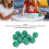 10PCS Green Plastic 20-Sided Polyhedral Dice Set Lightweight for RPG Table Games 3