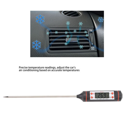 LCD Digital Water Coolant Tank Thermometer for Car Air Con System Testing 2