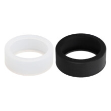 Smart Ring Silikon Hudskydd 2-pack Tunt & Lätt Svart Vit M