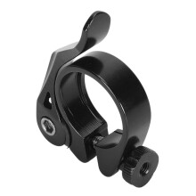 Fietszadelpenklem 31,8 mm, lichtgewicht, van aluminiumlegering, met snelsluiting, zwart