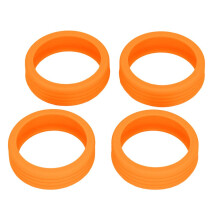 Enjoliveurs de roues en silicone orange antibruit pour valise - Lot de 8