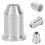 6-Piece Silver Guitar Ferrules for Electric Guitars - Replacement Guitar Cap 3