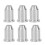 6-Piece Silver Guitar Ferrules for Electric Guitars - Replacement Guitar Cap 2