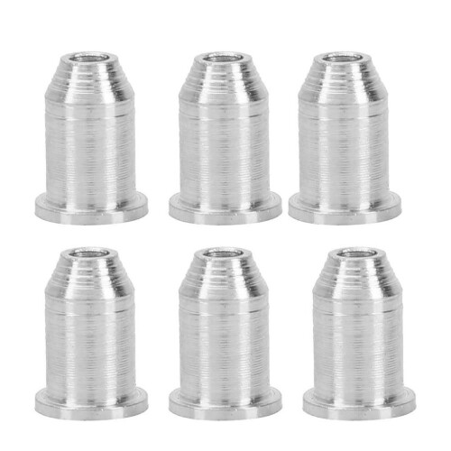 6-Piece Silver Guitar Ferrules for Electric Guitars - Replacement Guitar Cap 1