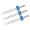 Stainless Steel 3Pcs Double Needles Pins for Threading & Hooking 2mm 1