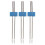 Stainless Steel 3Pcs Double Needles Pins for Threading & Hooking 2mm 2
