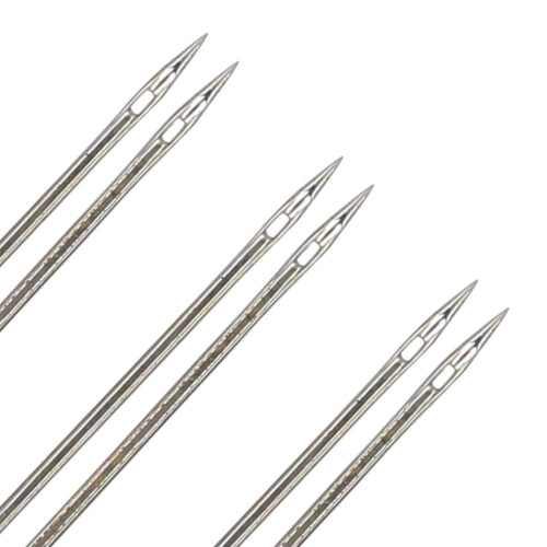 Stainless Steel 3Pcs Double Needles Pins for Threading & Hooking 2mm 2
