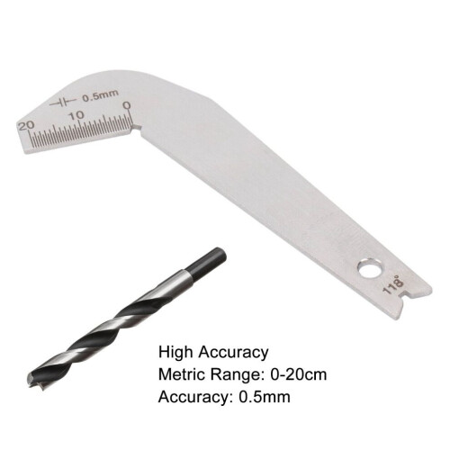 Durable Stainless Steel Drill Bit Sharpening Tool 118 Angle Precision 2