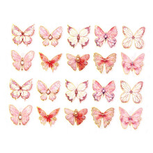20 stuks lasergesneden gouden vlinderstickers voor scrapbooking, dagboeken en foto's