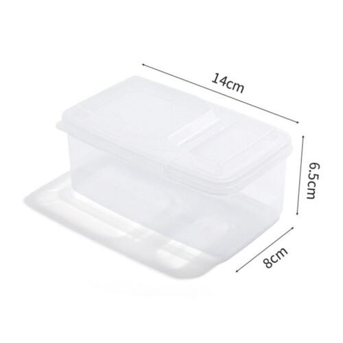 Stackable Transparent Storage Box with Double Flip Lid - Kitchen Organizer 1