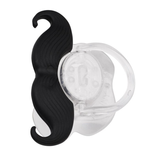 Eco-Friendly Silicone Bear Pacifier with Fun Lips & Beard for Babies