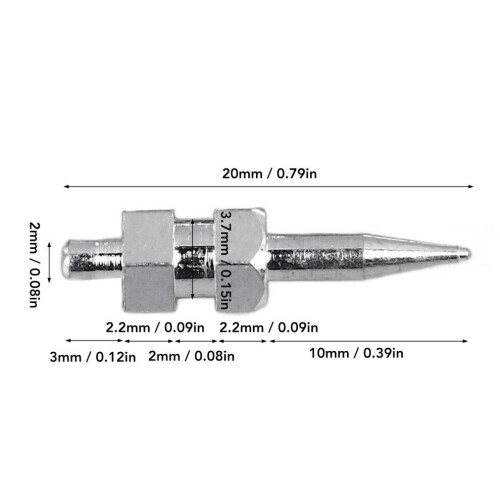 4Pcs Moisture Meter Probe Replacement for ZN‑MT01\02 Iron Chrome Plating 1
