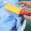 Multifunctional Yellow Shoe Brush with Long Handle, Soft Bristles 4