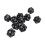 Plastic 10PCS 20 Sided Polyhedral Dice Set for Table Games - Black Lightweight 1