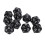 Plastic 10PCS 20 Sided Polyhedral Dice Set for Table Games - Black Lightweight 2