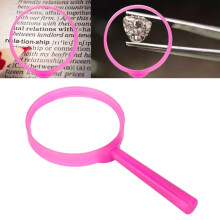 Durable Pink Mini Magnifying Glass for Jewelry Making Art Project High Quality