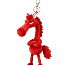 (Red) New Year Horse Keychain Souvenirs Perfect Present For New Year Celebrations, Birthday Surprise.