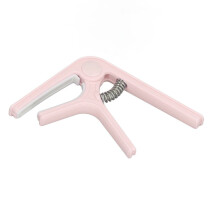 Stevige ABS-veer capo voor akoestische ukelele, basgitaar en mandoline, roze