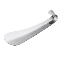 Metalen schoenaantrekker met roestvrijstalen design, draagbaar en multifunctioneel.