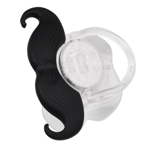 Eco-Friendly Silicone Bear Pacifier with Fun Lips & Beard for Babies 2