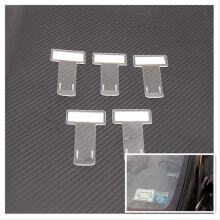 5 piezas de clip transparente para billetes de aparcamiento de coche, de plástico, para parabrisas de