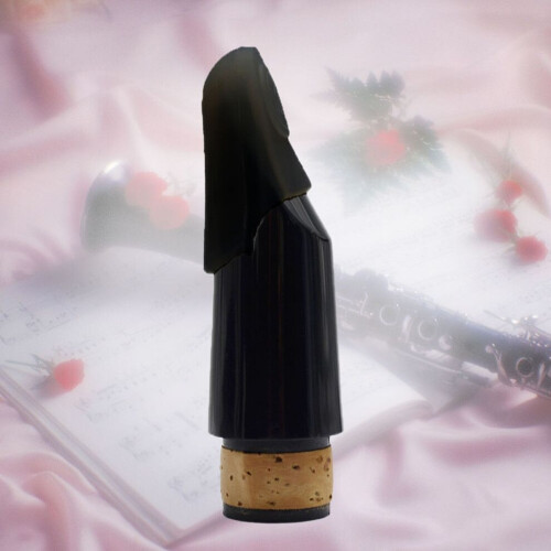 Rubber Clarinet Saxophone Mouthpiece Cap Tip Reed Protector Accessory (M Black) 2