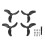 4Pcs Black 3-Blade Drone Propeller Replacement for Avata 2, Low Noise 2