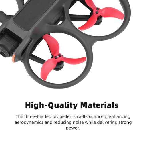 4Pcs Black 3-Blade Drone Propeller Replacement for Avata 2, Low Noise 2