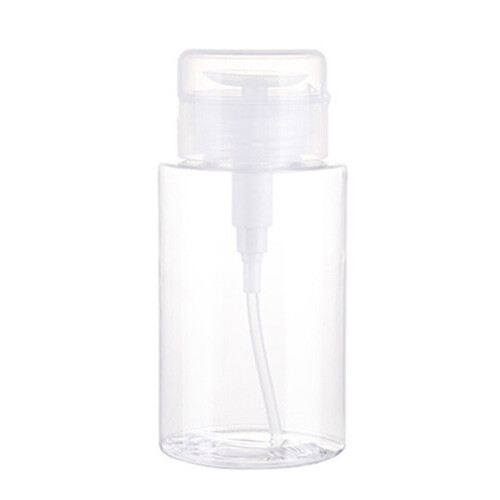 200ml Clear Refillable Pump Dispenser Bottle with Dustproof Lid 2