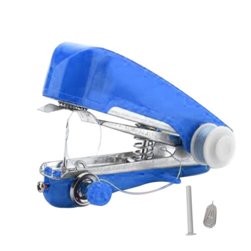 Machine à coudre portable mini-pointeuse bleue pour loisirs créatifs 1