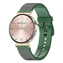 (Army Green)JA02 Luxury Women's Smartwatch Uric Acid Blood Lipids Blood Glucose ECG Detection SOS Help Voice Assistant Smart Watch