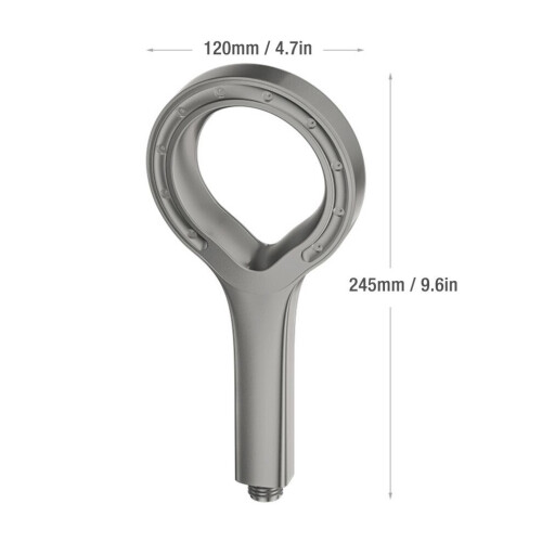 Ergonomisk högtrycksduschspruta grå för badrum 1
